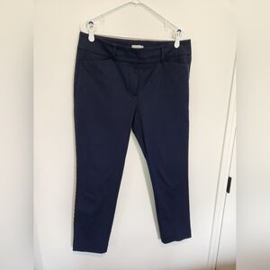 Loft Skinny Ankle Dress Pant Navy Size 12